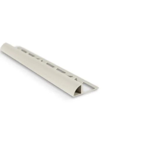 Kakellist Kvartsrund, Plast 10 mm, Silvergrå