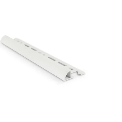 Kakellist Kvartsrund, Plast 6 mm, Vit