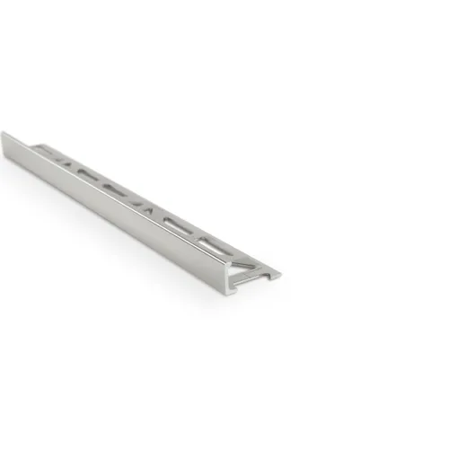 Kakellist Rak, Alu. 10 mm, Silvereloxerad blank