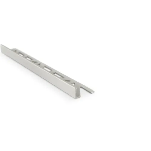 Kakellist Rak, Alu. 8 mm, Silvereloxerad matt