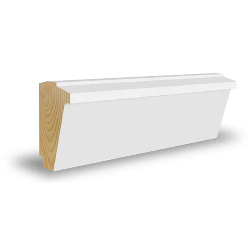 Skugglist vitmålad furu 21x43 mm, 4400 mm