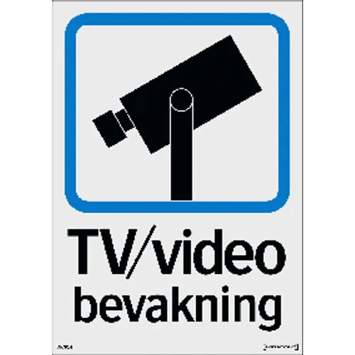Skylt Videobevakning 210x297 mm, 357914