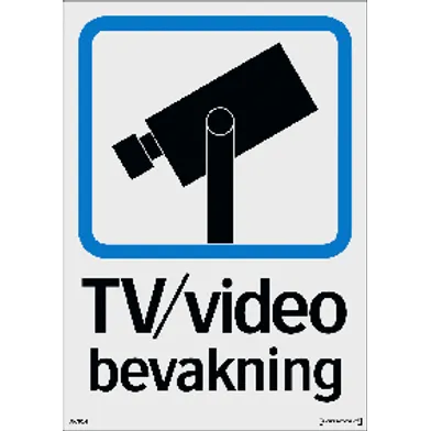 Skylt Videobevakning 210x297 mm, 357914