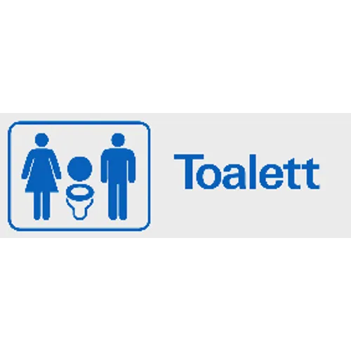 Skylt Dam/herr toalett 225x80 mm, 387150