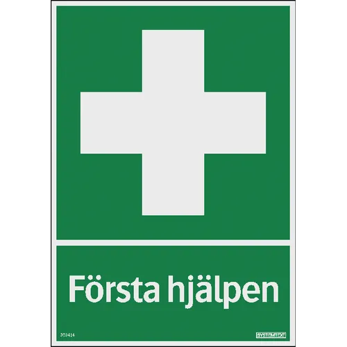 Skylt Första hjälpen 210x297 mm, 303414