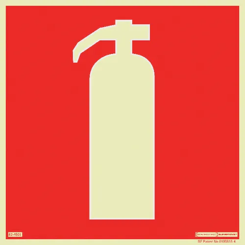 Skylt Brandsläckare 210x210 mm, Supernova 824501