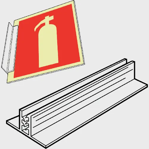 Skyltgrepp för vägg/tak 75 mm, 302575
