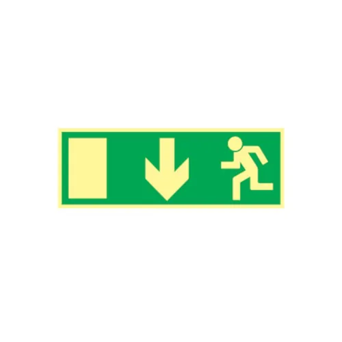 Skylt Utrymningsväg rakt fram 297x105 mm, Supernova 825124