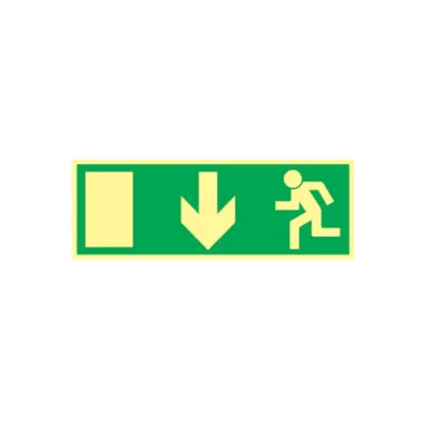 Skylt Utrymningsväg rakt fram 297x105 mm, Supernova 825124