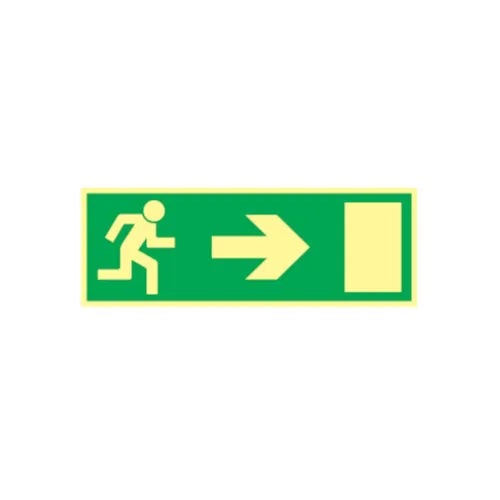 Skylt Utrymningsväg till höger 297x105 mm, Supernova 824224
