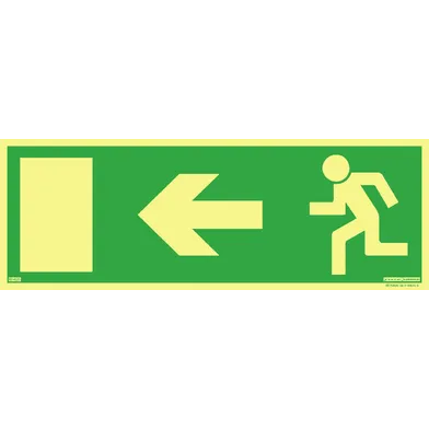 Skylt Utrymningsväg till vänster 420x148 mm, Supernova 824123