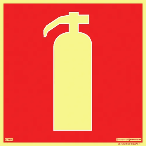 Skylt Brandsläckare 210x210 mm, Supernova 824501