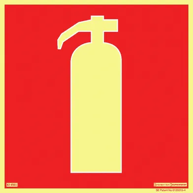 Skylt Brandsläckare 210x210 mm, Supernova 824501