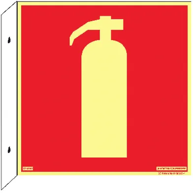 Skylt Brandsläckare Dubbel 210x210 mm, Supernova 824950