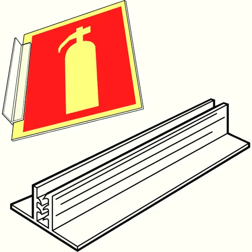 Skyltgrepp för vägg/tak 75 mm, 302575