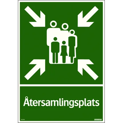 Skylt Återsamlingsplats 297x420 mm, 303750