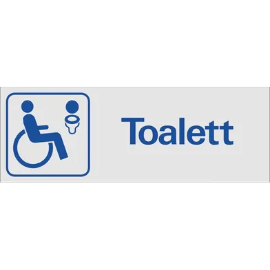 Skylt Handikapp toalett 225x80 mm, 387250