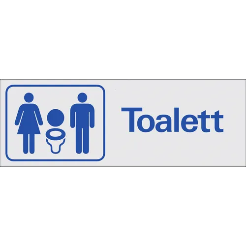 Skylt Dam/herr toalett 225x80 mm, 387150