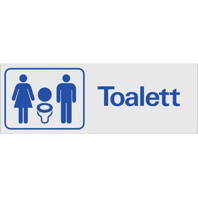 Skylt Dam/herr toalett 225x80 mm, 387150