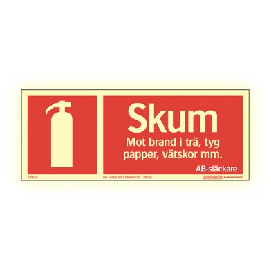 Skylt Skumsläckare 250x100 mm, Supernova 822566