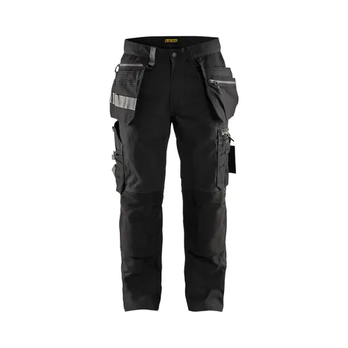 Hantverksbyxa med stretch, Svart Strl. C146