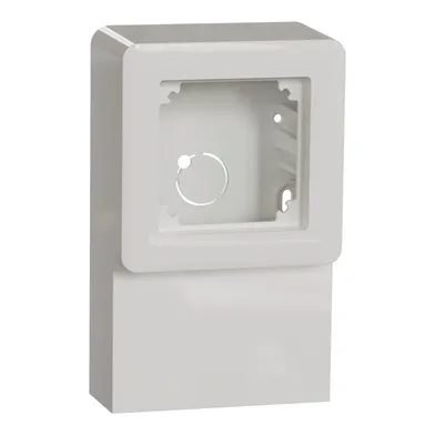 Sockeldosa tom, vit Utanpåliggande