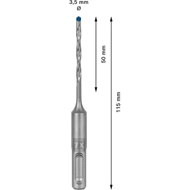 Hammarborr Expert SDS Plus-7X 3,5x50/115 mm