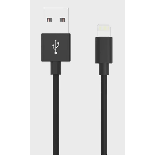 Laddkabel USB A till LIGHTNING, 1,2 m, Svart