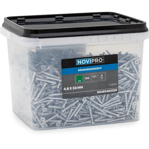 Rännkroksskruv, C4 4,8x33 mm, 2500 st/hink