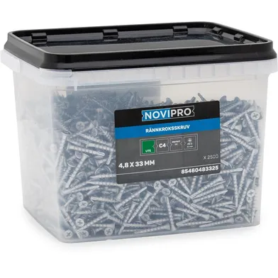 Rännkroksskruv, C4 4,8x33 mm, 2500 st/hink