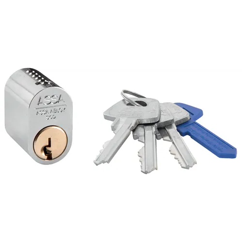 Låscylinder 1201 oval Nickel, 3 nycklar