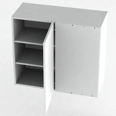 Hörnväggskåp K-höjd, Vit 05 80 cm, Höger