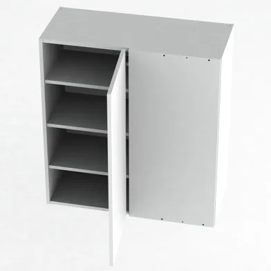 Hörnväggskåp S-höjd, Vit 05 80 cm, Höger