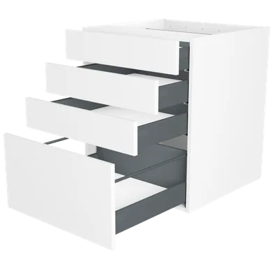 Bänkskåp 400 mm, 4 lådor, Arkitekt Frost