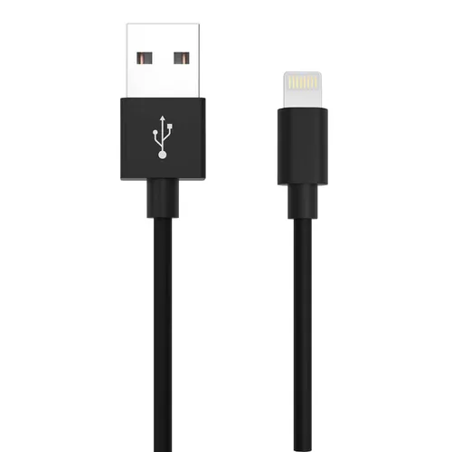 Laddkabel USB A till LIGHTNING, 1,2 m, Svart