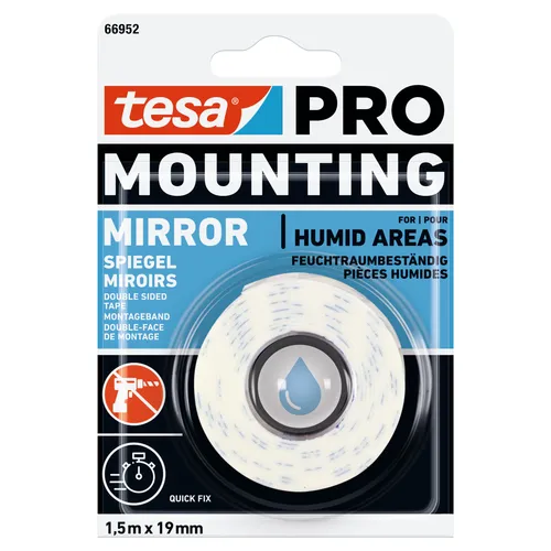 Monteringstejp 66952 Spegel 19 mm, 1,5 m