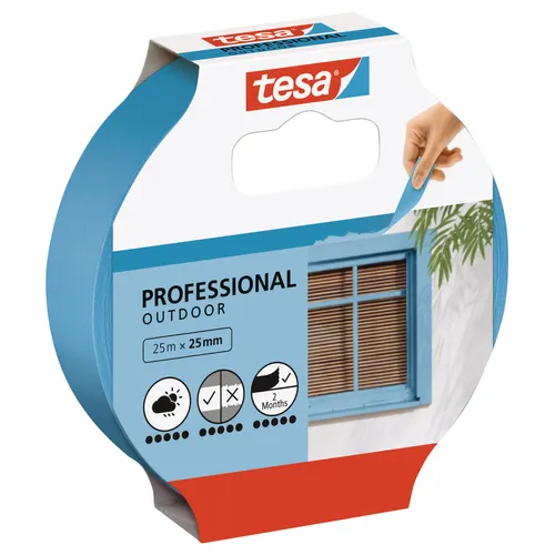 Maskeringstejp Blå Utomhus 25 mm, 25 m