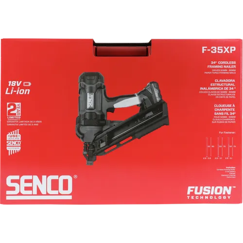 Spikpistol Fusion F-35XP 18 V 2x3.0 Ah, 34°, 50-90 mm