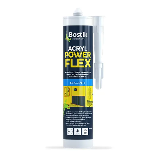 Akrylfogmassa Power Flex 600 ml, Vit