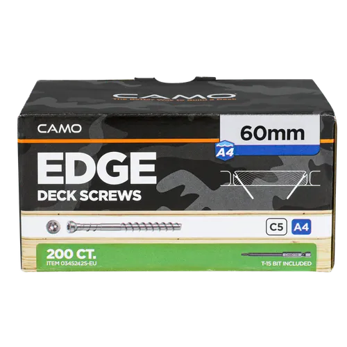Trallskruv CAMO Rostfri A4:C5 4,2x60 mm, 200 st/frp