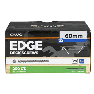 Trallskruv CAMO Rostfri A4:C5 4,2x60 mm, 200 st/frp