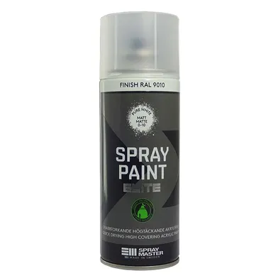 Sprayfärg Elite, Vit matt RAL9010