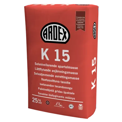 Avjämningsmassa K 15, 25 kg