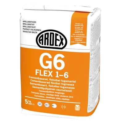 Kakelfog G6 Flex Brilliantvit, 5 kg
