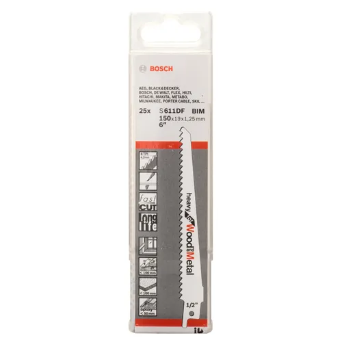 Tigersågblad S 611 DF PRO Window Demolition 150 mm, 25-pack