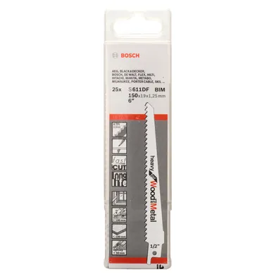 Tigersågblad S 611 DF PRO Window Demolition 150 mm, 25-pack