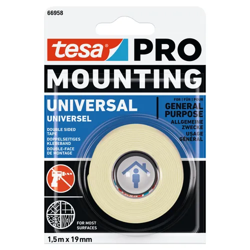 Monteringstejp 66958 Universal 19 mm, 1,5 m