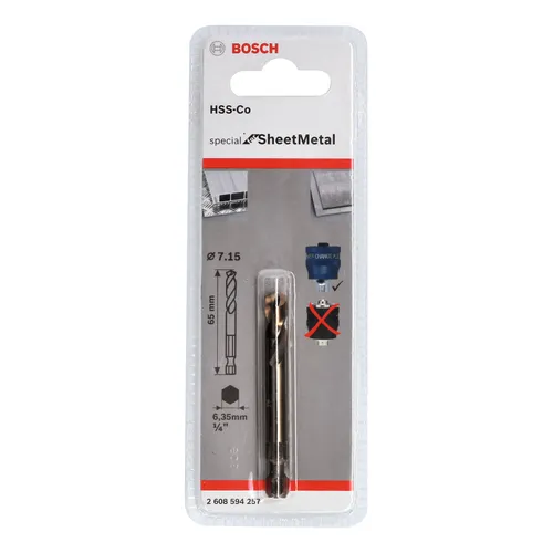 Centreringsborr HSS-Co 7,15x65 mm