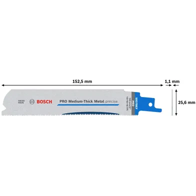 Tigersågblad S 937 BEF PRO Medium-Thick Metal precise 150 mm, 5-pack