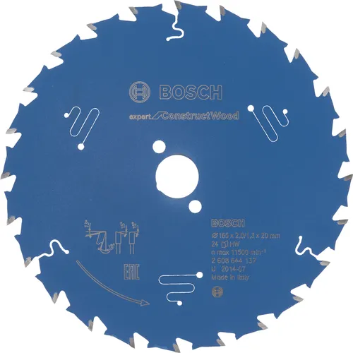 Cirkelsågklinga Expert Construct Wood 165/20 mm, 24T